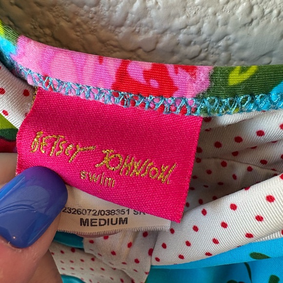 Betsey Johnson Pink Floral Swimwear Dress Vintage Y2K - Picture 2 of 7